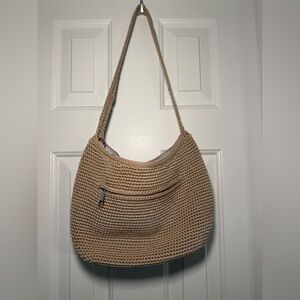 The Sak Tan Crochet Shoulder Bag